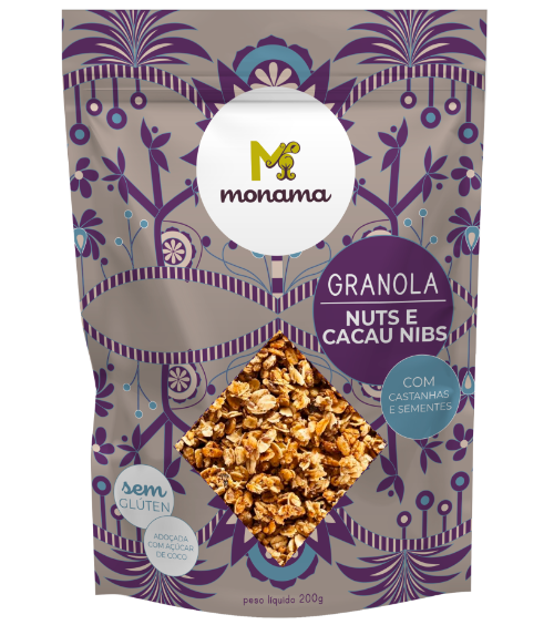 220400 - MONAMA_200g_Granola Nuts e Cacau Nibs - Sem Glúten_FRENTE