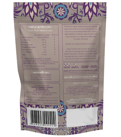 220400 - MONAMA_200g_Granola Nuts e Cacau Nibs - Sem Glúten_VERSO