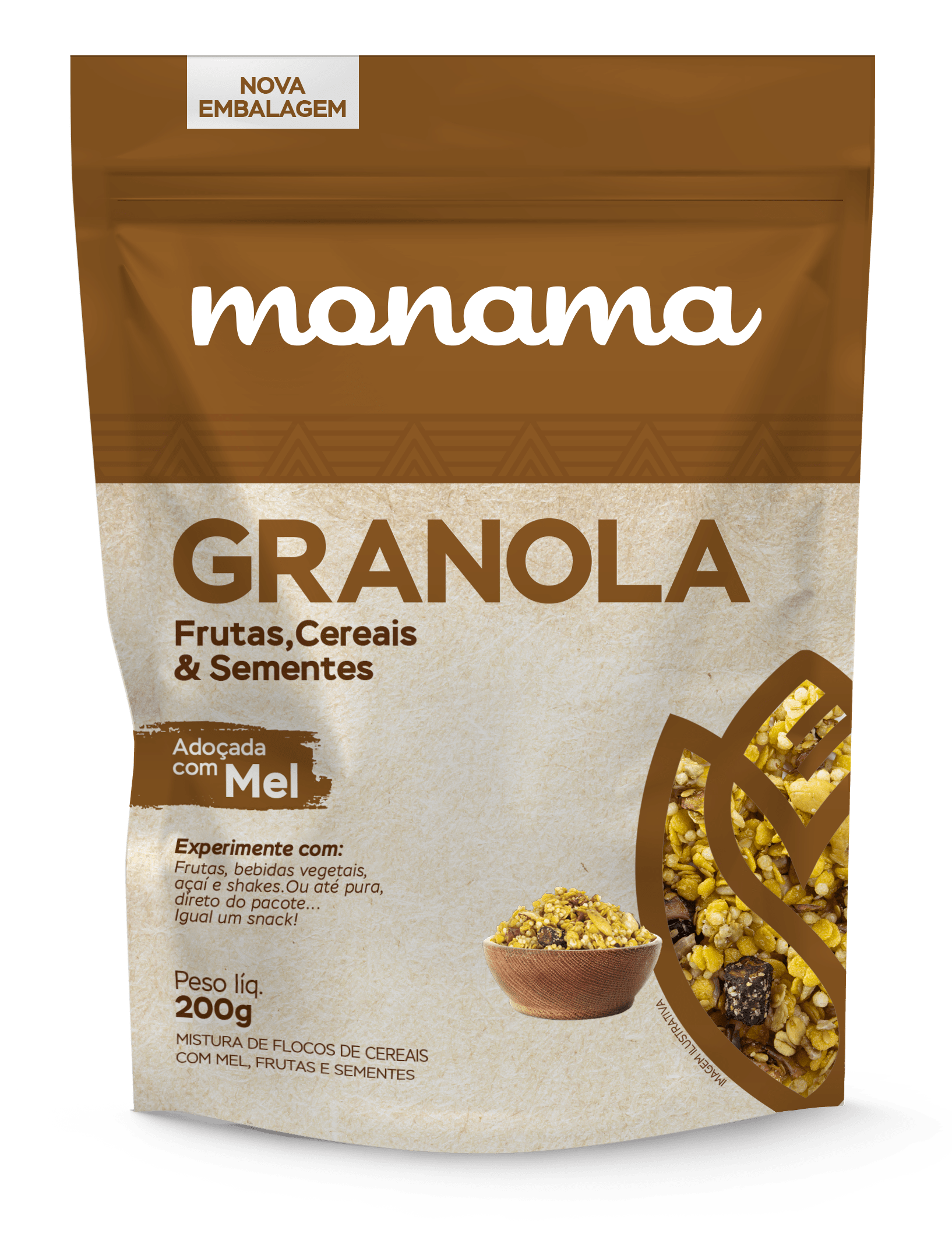 Nova embalagem granola frutas